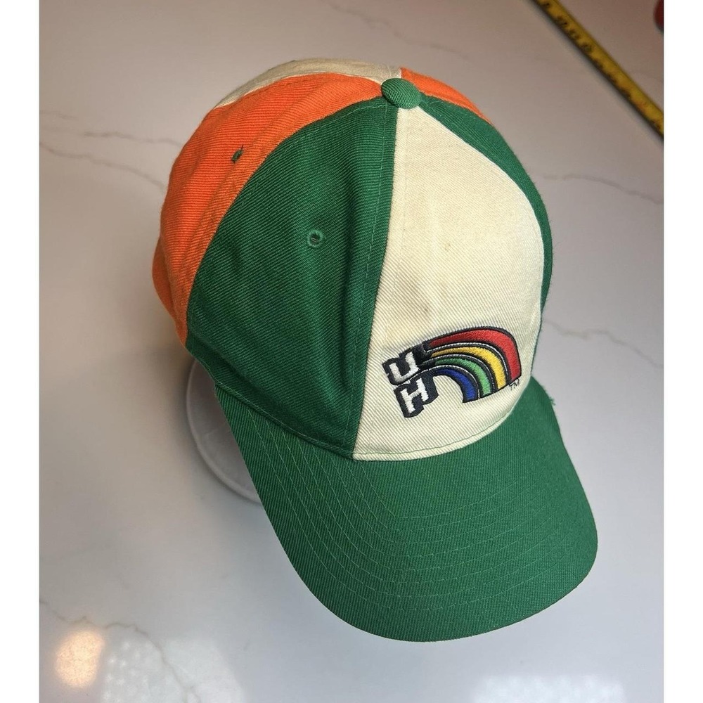 Starter Snapback Hat Mens University of Hawaii Rainbow Warriors Vintage Green
